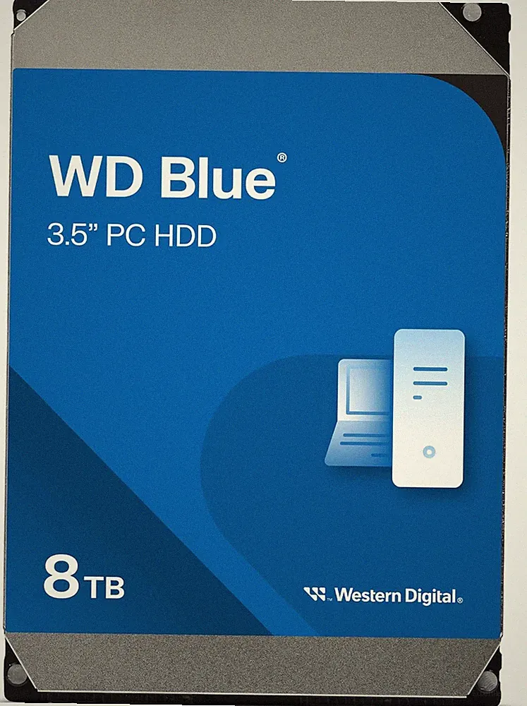 Western Digital 8TB Blue PC Internal Hard Drive HDD - 5640 RPM, SATA 6 Gb/S, 25